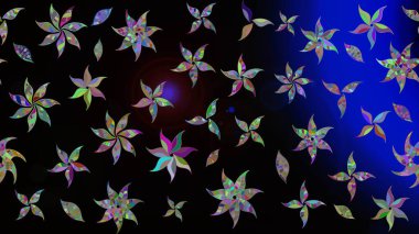 Yumuşak, yaz çiçekli arka plan. Siyah renkli çiçekler. Raster çiçek desenli ve çiçekli..