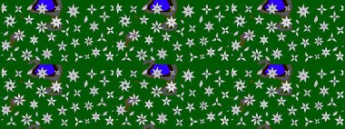 Küçük bir çiçekte eskiz deseni. Hoş bir çiçek geçmişi var. Güzel kumaş deseni. Raster illüstrasyonu.