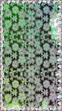 Raster illüstrasyonu. Güzel kumaş deseni. Gri renklerde. Raster illüstrasyonunda kusursuz çiçek deseni.