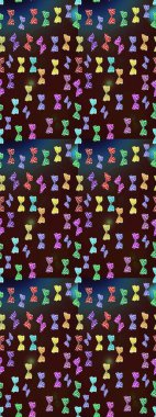 Kelebekli Raster. Raster. Kıyafetler, erkekler, kızlar ve duvar kağıtları için soyut çizim kalıbı. Kahverengi renkli illüstrasyon.