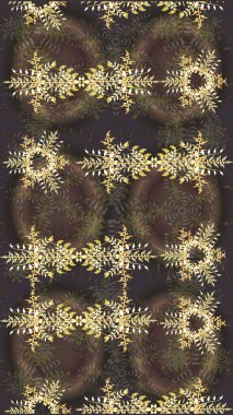 Kar taneleri arka planda. Kahverengi, gri ve yeşil kar taneli Noel kartı kahverengi, gri ve yeşil renklerde. Kış kartı Mutlu Noeller, yeni yıl ve mutlu bayramlar..