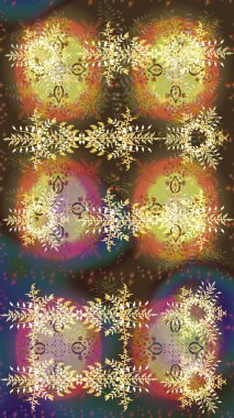 Kar taneleri tasarımı. Modern tasarım posteri, kapak, kahverengi, nötr ve bej renkli kart tasarımı. Son moda kar taneleri ve elementler onun kartlarını gösteriyor. Retro biçim dokusu, şablon kış elementleri.