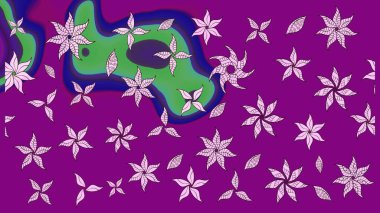 Raster illüstrasyonu. Suluboya, elle çizilmiş. Eskiz arkaplan modeli. Mor yapraklı yabani çiçekler.