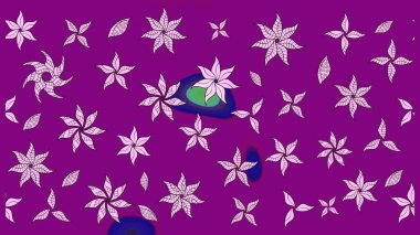 Sabıka fotoğraflarında, bebek kıyafetlerinde, duvar kâğıtlarında, paket kutularında falan kullanılabilir. Zarif, parlak ve eskiz mor çiçek desenli.