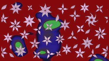 Sevgililer günü ve tebrik kartı konsepti için şık bir davetiye. Üst manzara, yumuşak kırmızı renk tarzı. Çiçek kompozisyonu, el boyası, hassas şablon. Manzaralı çiçek deseni.