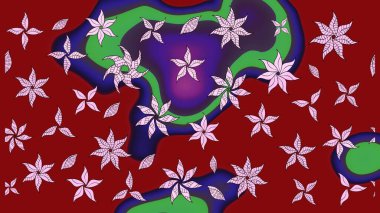 Zentangle soyut çiçekleri. Düz Çiçek Elementleri Tasarımı. Güzel kumaş deseni. Karalama çiçeği. Renkli Bahar Teması eskiz kalıbı. Raster illüstrasyonu.