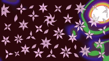 Güzel kumaş deseni. Raster suluboya deseni, narin çiçekler, kahverengi çiçekler, tebrik kartı şablonu..