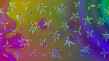 Çizim kalıbı. Raster illüstrasyonu. Organik motif arka planı. Ultraviyole kumaş deseni.