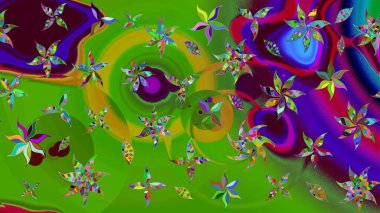 Düz Çiçek Elementleri Tasarımı. Renkli Bahar Teması eskiz kalıbı. Çiçekli eskiz arkaplanı. Çocuk stili.