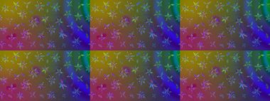 Parmak izi, kumaş, duvar kâğıdı, tekstil için raster dokusu. Nakış desenli çiçek deseni. Renkli grunge soyut arkaplanı colokahverengi çiçeklerle zenginleştirir.