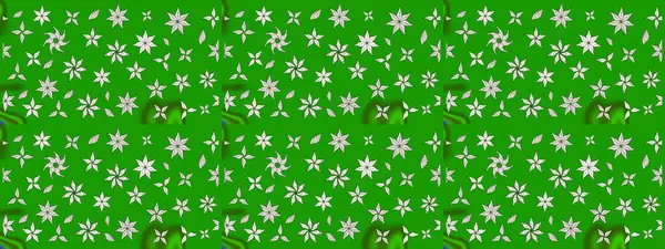 Çiçek buketleriyle klasik bir eskiz şekli. Raster illüstrasyonu. Yeşil renklerde.