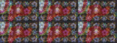 Soyut duvar kâğıdı, ambalaj dekorasyonu. Basit bir kar tanesi. Kışın sembolü, mutlu noeller, mutlu yeni yıl kutlaması Raster illüstrasyonu. Kahverengi, gri ve kırmızı renkler.