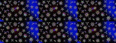 Düz Çiçek Elementleri Tasarımı. Çiçekli eskiz çizimi. Siyah renkli çiçekler. Renkli Yaz Teması çizim şablonu.