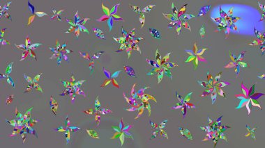 Nakış desenli çiçek deseni. Parmak izi, kumaş, duvar kâğıdı, tekstil için raster dokusu. Renkli grunge soyut arkaplanı Cologray çiçekleriyle zenginleştirir.