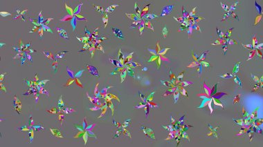 Raster çiçek desenleri çiziyor. Vadinin gri renkli çiçekleri.