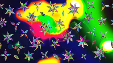 Bahar mevsimi. Tatil havası. Raster güzel bir çiçek deseni çizmiş. Nazik romantik baskı.