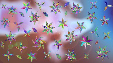 Çiçek arkaplanlı soyut zarafet eskiz deseni. Raster Güzel kumaş deseni.