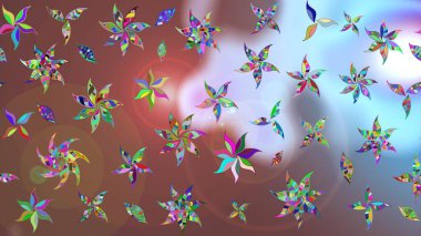 Botanik çizim kalıbı. Organik elementler. Raster deseni. Suluboya etkisi.