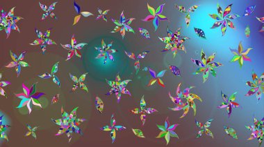 Raster Yumuşak kumaş deseni. Raster çiçek izi. Klasik taslak çizimi. Çiçek rengi eskiz deseni.