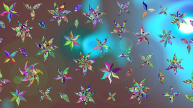 Küçük çiçekteki sevimli çiçek deseni. Kahverengi renkte çiçekler.