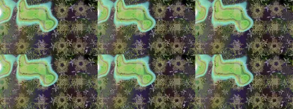 Gri ve yeşil renkli kar taneleri. Renkli arka planda izole tatlı kar taneleri. Kar tanesi raster deseni. Raster illüstrasyonu.