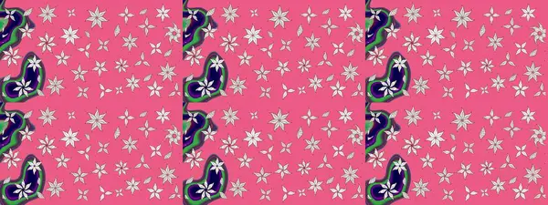 Çiçekli eskiz çizimi. Pembe renkli çiçekler. Renkli Yaz Temalı eskiz kalıbı. Düz Çiçek Elementleri Tasarımı.