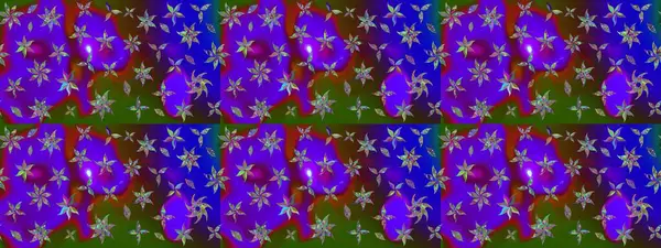 Raster çiçek desenli çiçek deseni, yapraklar, dekoratif elementler, sıçrama, lekeler, el çizimi kontur çizgileri ve Doodle çizim stili, grafik raster çizim çizimi.