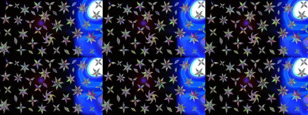 Çiçeğin suluboya çizimlerinin mükemmel deseni. Dekorasyon ve tasarım için güzel bir desen. Moda baskısı. Eski model. Raster illüstrasyonu. Suluboya çizim deseni.