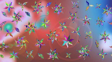 Eskiz arkaplan modeli. Suluboya, elle çizilmiş. Raster hisseleri. Pembe üzerine çiçekler.