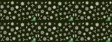 Üzerinde gri renkte çiçekler olan bir çiçek deseni çiz. Suluboya tarzında gri renkte çiçekler.