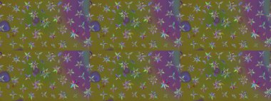 Raster illüstrasyonu. Çizim çiçek deseni duvar kâğıdı olarak kullanılabilir. Kahverengi renkte çiçekler.