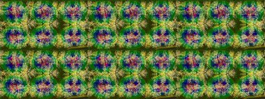 Çiçek Elementleri 'nin soyut geçmişi. Raster kış deseni. Yeşil, mavi ve sarı renkler üzerine tasarım. Raster illüstrasyonu.