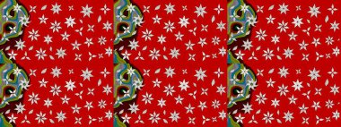 Güzel, parlak, pürüzsüz kumaş, tuval. Çiçek çelengi. Kıvırcık, parlak örgü. Eski moda arka plan. Desen, çizim, çiçek sınırı. Raster illüstrasyonu.