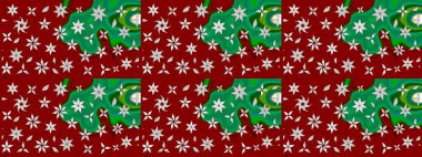 Millefleur 'lar. Tekstil, kumaş, kapaklar, duvar kağıtları, baskı, naylon, koleksiyon defteri, örgü, dekupaj için güzel bir eskiz. Küçük kırmızı çiçekli oldukça eski bir besin torbası deseni..