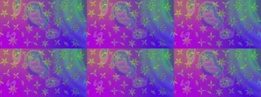 Mor renkli çiçekli çiçek deseni çiz. Suluboya tarzında mor renkte çiçekler.