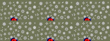 Güzel çiçek deseni. Yeşil renkli çiçekler. Renkli Bahar Teması eskiz kalıbı. Düz Çiçek Elementleri Tasarımı.