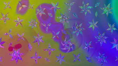 Nazik, narin çiçek arkaplanı. Mor renkli çiçekler. Raster çiçek desenli ve çiçekli..