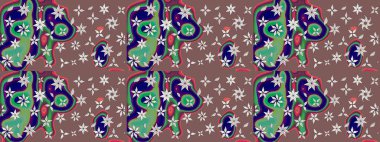 Eskiz arkaplan modeli. Vadinin çiçekleri kahverengi renklerde. Suluboya, elle çizilmiş. Raster - stok.