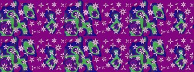 Sevimli çiçek raster deseni. Düz Çiçek Elementleri Tasarımı. Mor renkli çiçekler. Renkli Bahar Teması çizim şablonu.