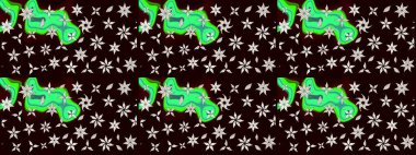 Çiçekli siyah eskiz deseni. Raster çiçek izi. Klasik taslak çizimi.