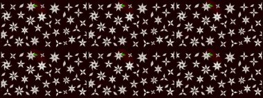 Siyah renkli çiçek desenli eskiz. Suluboya tarzında siyah renkte çiçekler.