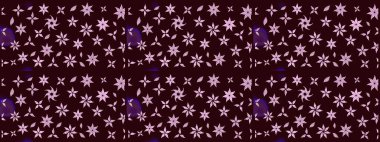 Kahverengi renkli çiçekler. Raster düz çiçek çizim deseni. Tasarım hediye paketi, tebrik kartları, posterler ve afiş tasarımı.