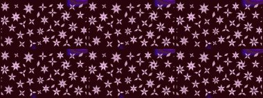 Kumaş desenli papatya çiçeği detayı. Kahverengi renkte çiçekler.