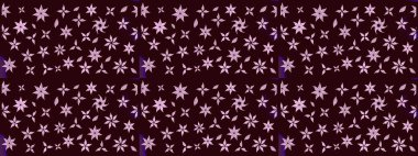 Renkli Bahar Teması eskiz kalıbı. Kahverengi renkli çiçekler. Çiçek desenli eskiz. Düz Çiçek Elementleri Tasarım Raster illüstrasyonu.