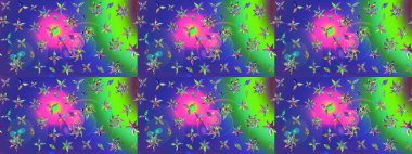 Doğa. Küçük çiçekte güzel bir desen var. Çiçek kolajı. Çiçek kompozisyonu. Çiçek arkaplan. Raster deseni. - Mavi çiçekler.