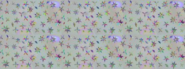 Taşralı şıklığı. Özgürlük stili Millefleur 'lar. Tekstil, duvar kâğıdı, kapaklar, yüzey, baskı, hediye paketi, hatıra defteri, dekupaj. Küçük yabani çiçeklerdeki halk modelini çiz..