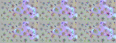 Çiçek desenli eskiz. Gömlek baskısı için çiçek boyası. Gri renkli çiçekler.