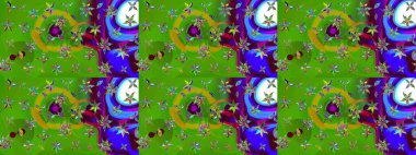 Düz Çiçek Elementleri Tasarımı. Güzel kumaş deseni. Raster illüstrasyonundaki çiçek desenli çizim. Renkli Bahar Teması çizim şablonu.