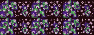 Hediye ambalaj kağıdı, tebrik kartları, posterler ve pankart tasarımı. Kahverengi renkli çiçekler. Raster düz çiçek çizim deseni.