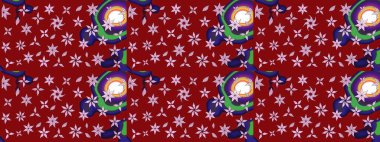 Raster illüstrasyonu. Güzel kumaş deseni. Karalama çiçeği. Renkli Bahar Teması eskiz kalıbı. Düz Çiçek Elementleri Tasarımı. Zentangle soyut çiçekleri.